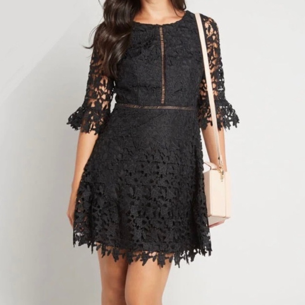 BB Dakota RSVP Black Lace Mini Dress